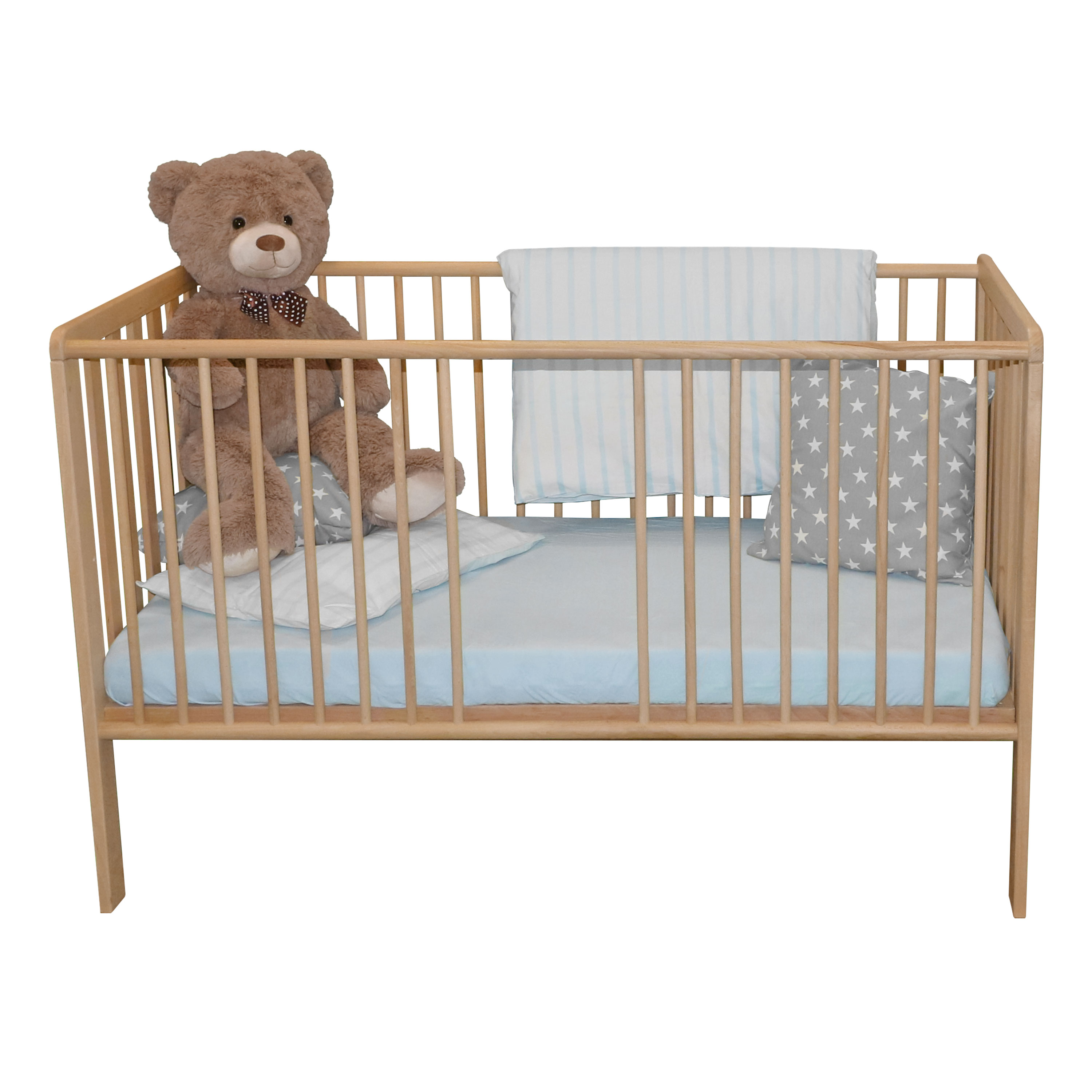 Bubema Nils 2.0 - Babybett aus massiver Buche, zwei Farben, 70x140 cm